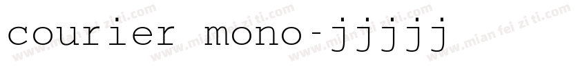courier mono字体转换